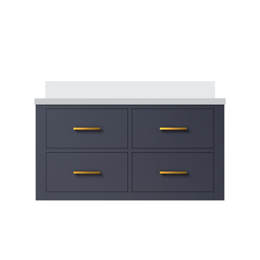 English Elm Blue Elegant Single-Sink Vanity 36" W X 22" D With Cultured Marble Top For Stunning Bathrooms B2731P257966