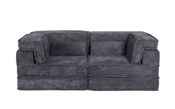 English Elm Compression Mahjong Sofa - Modern Convertible Floor Sofa Bed, Soft Fleece, No Assembly, Versatile Comfort W3723P377150