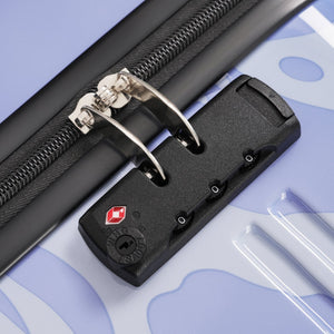 English Elm Hardshell Polycarbonate Luggage Set Three Piece Tsa Lock Spinner Travel Suitcases Blue N732P306618C