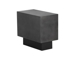 Sunpan Blakely Side Table - Contemporary Rectangular End Table with Bold Design and Artisan Craftsmanship Gunmetal