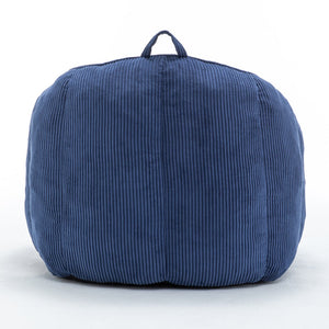 English Elm Giant Corduroy Bean Bag with Armrests Shredded Foam Lounge Chair for Living Room Dark Blue W2200P442629