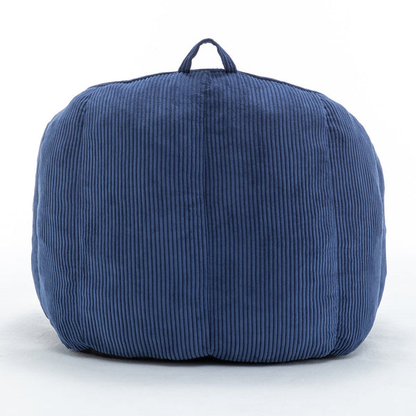 English Elm Giant Corduroy Bean Bag with Armrests Shredded Foam Lounge Chair for Living Room Dark Blue W2200P442629