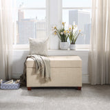 OSP Home Furnishings Storage Ottoman Cream