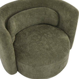 English Elm Christopher Knight Home® - Swivel Contemporary Accent Armchair with Lumbar Pillow, 360° Rotation, Metal Base Durability Green 37.75 L x 33.75 W x 26.5 H N776P368491G