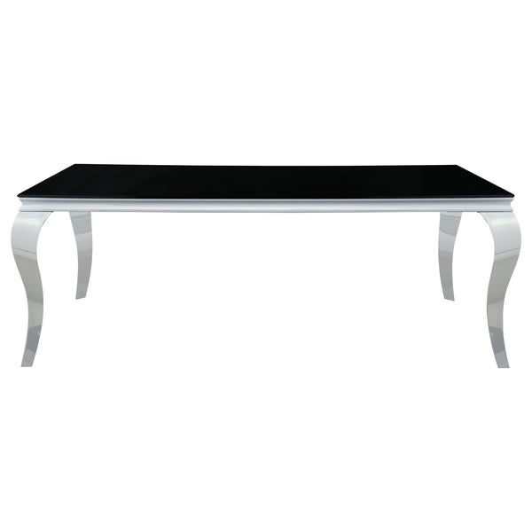 English Elm Black Tempered Glass Dining Set with Velvet Chairs and Sculptural Steel Legs B062S01827