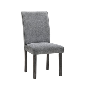 English Elm MARCIA Grey Dining Chairs Kit of 2 – Solid Wood & MDF Construction, Durable Grey Finish, Easy-Clean Upholstery B201P347298