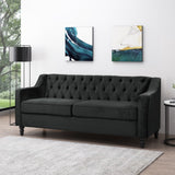 Christopher Knight Home® - Noble House - Knouff Modern Glam Tufted Velvet 3 Seater Sofa