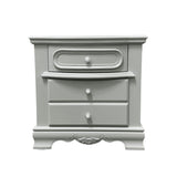 English Elm Grey 3-Drawer Nightstand