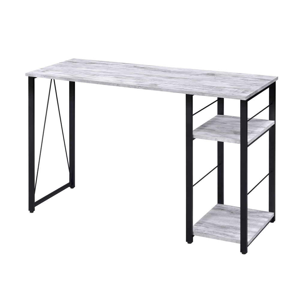 English Elm Antique 2-Shelf Writing Desk With Black Accents - Spacious, Stylish & Sturdy Design For Any Workspace B062P184547