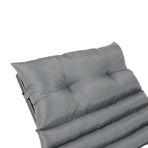 English Elm 2PCS 72.8" Chaise Lounge Cushions Grey - Outdoor Patio Replacement Set with Straps, Removable Covers, Plush Sponge Comfort W419P182869
