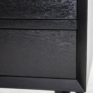 English Elm Christopher Knight Home® - Nightstand with 2 Drawers Mid-Century Acacia Wood, Splayed Legs, Brass Hardware, Easy-Glide Storage Black 20.5 L x 17.5 W x 14.75 H N761P180219B