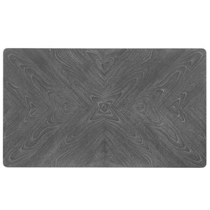 English Elm 5 Piece Dining Set Rustic Farmhouse Rectangular Table with 4 Upholstered Chairs Solid Wood Seats for 4 Gray N752S400015E