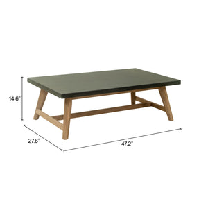 Zuo Modern Dert Coffee Table In Graphite: Modern Terrazzo & Acacia Wood Design For Stylish Living Spaces Gray Duralcrete,Acacia Wood 704092-zuo-modern