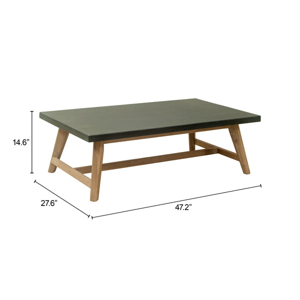 Zuo Modern Dert Coffee Table In Graphite: Modern Terrazzo & Acacia Wood Design For Stylish Living Spaces Gray Duralcrete,Acacia Wood 704092-zuo-modern