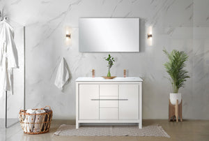 English Elm White Double Bath Vanity With Elegant White Quartz Top & Luxe Rose Gold Faucet For Modern Spaces B2731P259422-GIGA