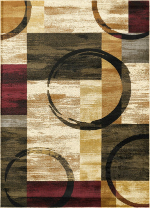 English Elm Bristol Abstract Geometric Multicolor Area Rug Low Pile Living Room Bedroom Floor B186P452307
