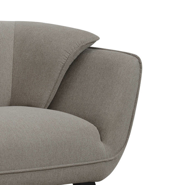 English Elm Nayeli Brown Linen Sofa with Pocket Coil Seats, Boucle Upholstery, Sturdy Pine Frame, 65" Wide Comfort B2726P265304