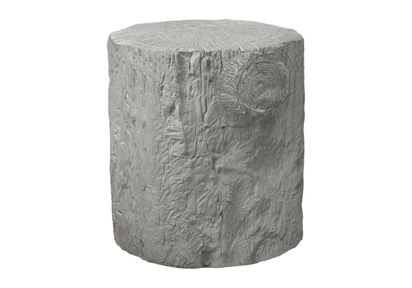 English Elm Accent Tree Stump Side Table Sculptural Organic Round Grey for Indoor Outdoor Use B2710P461667
