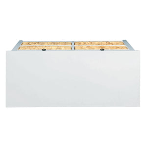 English Elm White 6-Drawer Console Cabinet with Wicker Front Basket, Durable MDF Veneer, KD Assembly, Classic Chic Appeal B062P209185