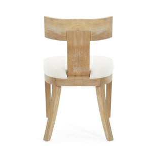 English Elm Christopher Knight Home® - DINING Fabric Upholstered Side Chairs Set of 2 with Curved Slat-Back, Rubberwood Frame, Plush Comfort Beige 74605.00BGE