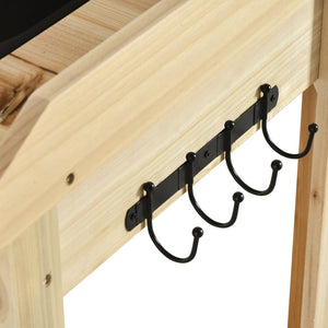 English Elm Outsunny Versatile Potting Bench With Removable Sink, Metal Sieve, Hooks & Baskets For Outdoor Use W2225P174501-GIGA