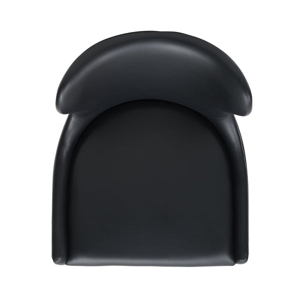 English Elm Blair Wood Upholstered Counter Stool - Stylish Black Design With Wingback Support & Footrest B365P398070