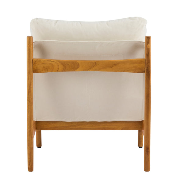 English Elm Vista Mid-century Accent Chairs Solid Wood Frame Beige Upholstery Living Room Set N767P366304B