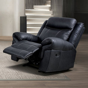 English Elm Transitional Glider Recliner with No-Gap Footrest, Plush Pillow Arms and Attached Back Cushion for Comfort Black 31 L x 41 W x 27 H B2741P391210