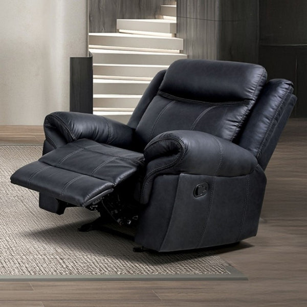 English Elm Transitional Glider Recliner with No-Gap Footrest, Plush Pillow Arms and Attached Back Cushion for Comfort Black 31 L x 41 W x 27 H B2741P391210