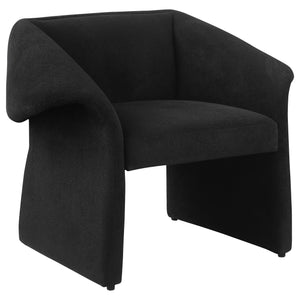 English Elm Mcdonald Sculptural Suede Accent Chair with Folded Arms for Modern Living Spaces B062P451700
