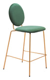 Odessa Counter Stool - Set of 2 Green & Gold 109805 Zuo Modern