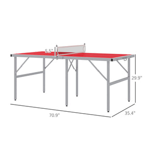 English Elm Soozier Foldable Table Tennis Set with Aluminum Frame Net Paddles Balls Indoor Outdoor W2225P200634