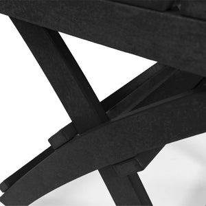 English Elm Seaview Recycled Hdpe Outdoor Folding Side Table Uv Resistant Patio Deck Use Black B2745P409721