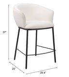 Essen Counter Stool Ivory 109807 Zuo Modern