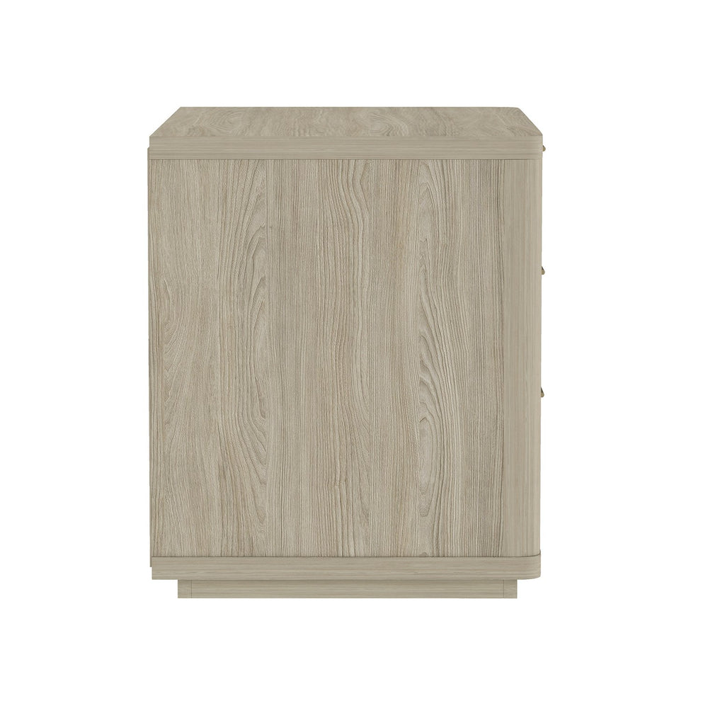 English Elm Evelyn 32" Nightstand In Natural Finish - Modern 3-Drawer Bedside Storage Solution For Any Room B365P398535