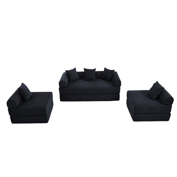 English Elm United We Win Convertible Folding Sofa Bed - Plush Corduroy, Memory Foam Comfort For Any Room! W1568S00248-GIGA