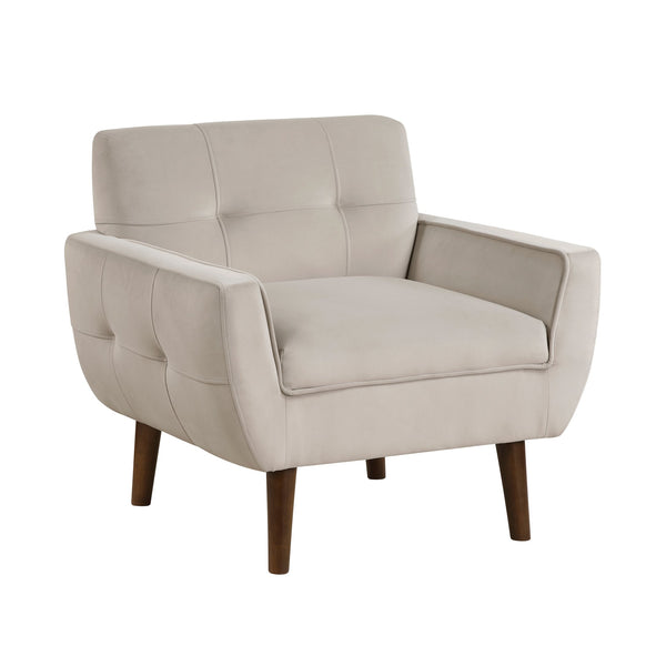 English Elm Brown Velvet Accent Chair Tufted Back Cushioned Seat Contemporary Armchair 34"x29"x31" Stylish Living Room B011P283265