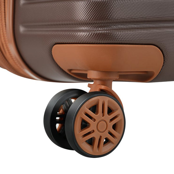 English Elm 4 Piece Abs Hard Shell Luggage Set with Spinner Wheels Tsa Lock and Packing Cubes Brown PP313145AAD