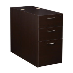 OSP Home Furnishings Napa Under Desk Pedestal with Box File Drawers for Modern Office Storage Espresso NAP-265-ESP