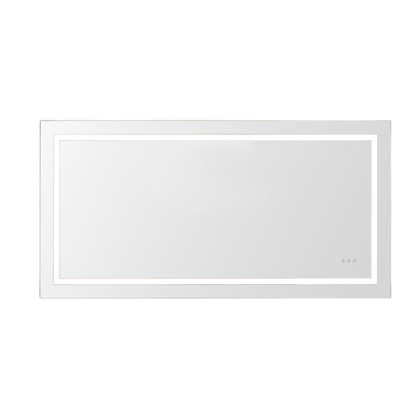 English Elm 60x30inch LED Bathroom Mirror with RGB Gradient, 3000-6000K Dimmable, Anti-Fog IP54, UL-Certified Mountable W2091P338771