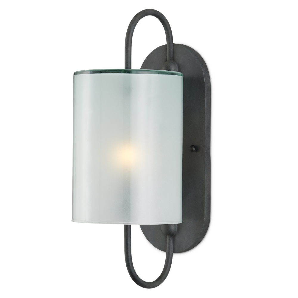 Glacier Antique Bronze Wall Sconce - Contemporary Frosted Glass Lighting for Bathrooms & More