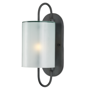 Glacier Antique Bronze Wall Sconce - Contemporary Frosted Glass Lighting for Bathrooms & More