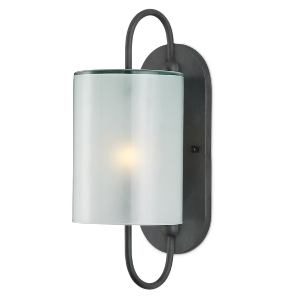 Glacier Antique Bronze Wall Sconce - Contemporary Frosted Glass Lighting for Bathrooms & More