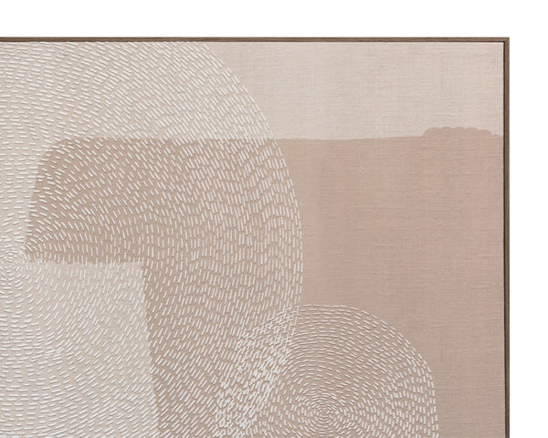 Sunpan SMOOTH Contemporary Canvas Art - 72" x 48" Light Brown Floater Frame for Modern Interiors A0393