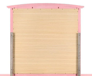 English Elm Hammond Contemporary Wood Veneer Mirror with Low-Distortion Glass, Slim 35x37 Profile for Small Spaces Pink 38 L x 39 W x 3 H B078108309