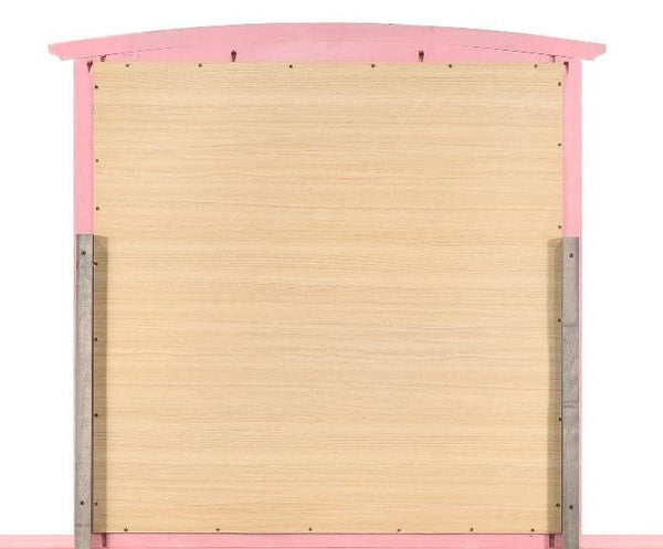 English Elm Hammond Contemporary Wood Veneer Mirror with Low-Distortion Glass, Slim 35x37 Profile for Small Spaces Pink 38 L x 39 W x 3 H B078108309