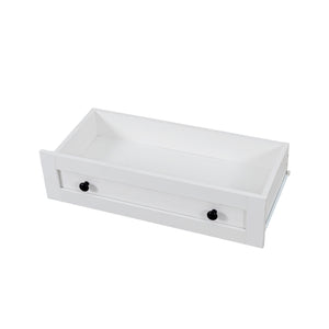 English Elm Buffet Modern Sideboard with Doors — White Storage Cabinet with Drawer, Adjustable Shelves, Coffee Bar Appeal W331S00161