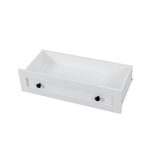 English Elm Buffet Modern Sideboard with Doors — White Storage Cabinet with Drawer, Adjustable Shelves, Coffee Bar Appeal W331S00161