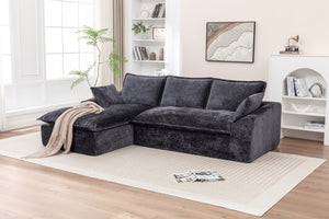 English Elm 103" Cloud Sectional Couch - Modern L-Shape Chaise Sofa With Compressed Memory Foam & No Assembly! W1170S00042