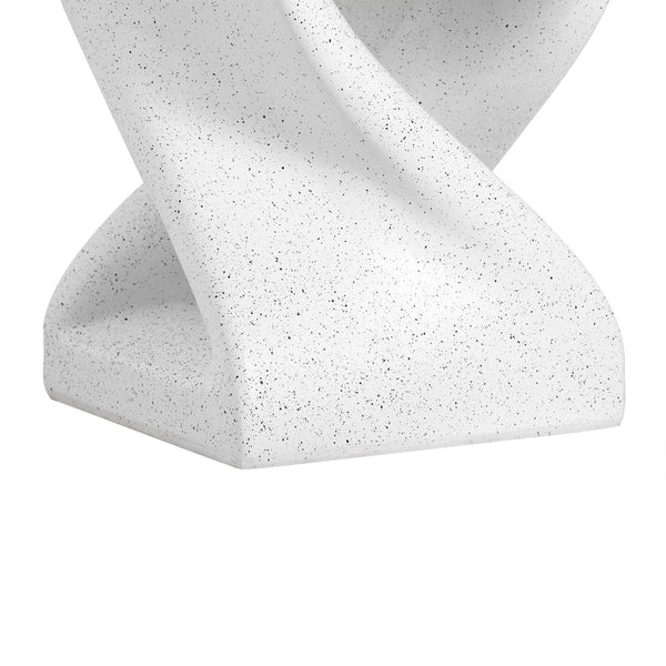 English Elm Outdoor Mgo Side Table Twisted Pedestal Terrazzo Speckled All Weather Patio End N765P382572G